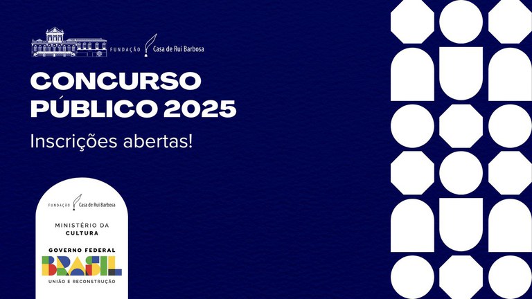 Concurso da Fundação Casa de Rui  Barbosa recebe inscrições até 12 de maio