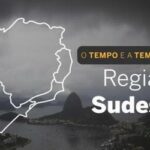 PREVISÃO DO TEMPO: Sudeste terá sábado (30) com pancadas de chuva e trovoadas isoladas