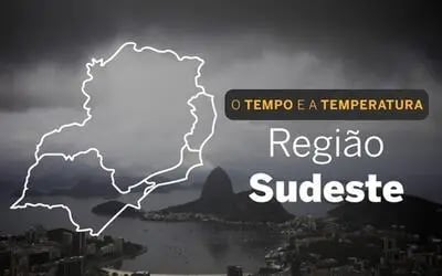 PREVISÃO DO TEMPO: Sudeste chuvoso neste sábado (8)