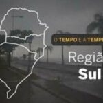 PREVISÃO DO TEMPO: Pancadas de chuva e granizo na Região Sul nesta terça-feira (2)