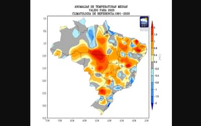 2025 foi o 7º ano mais quente no Brasil desde 1961, segundo Inmet
