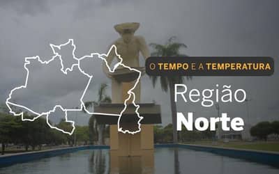 O TEMPO E A TEMPERATURA: terça-feira (12) com chuva no Norte