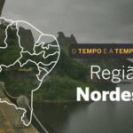 O TEMPO E A TEMPERATURA: chuvas continuam em grande parte do Nordeste neste sábado (16)