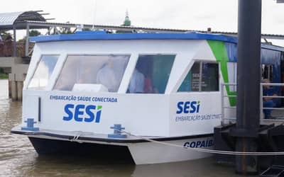 Embarcação Saúde Conectada SESI – Copaíba chega a Barcarena para atender trabalhadores da indústria e comunidades ribeirinhas (19 a 22 de maio)