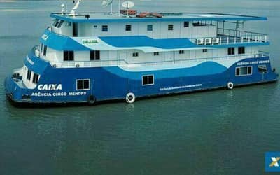 Agência-Barco da Caixa chega a seis cidades em setembro