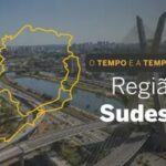 O TEMPO E A TEMPERATURA: Sudeste terá muitas nuvens e pancadas de chuva nesta quarta-feira